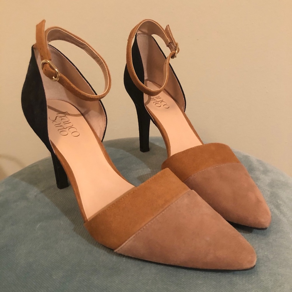 Franco Sarto Nude Suede Heels size 9M